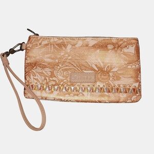 Sakroots Tan Wrislet with Embroidered Details